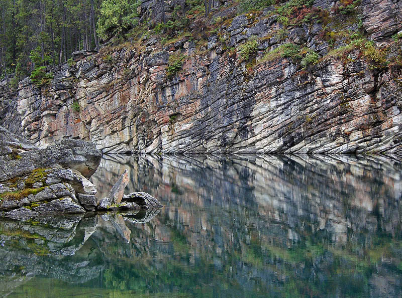 Reflejo en el lago de herradura, Jasper NP