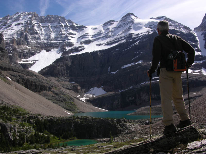 Siguiendo la alpine route en el lago O´Hara