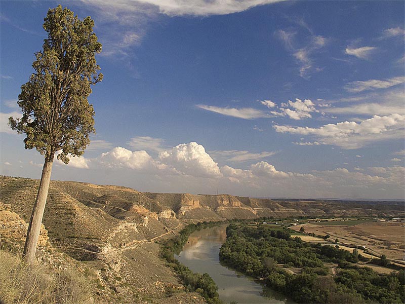 Vista del Ebro desde la ermita de Montler