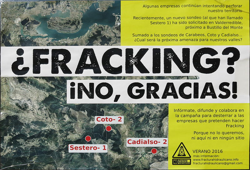  Cartel Asamblea contra fractura hidráulica en Cantabria