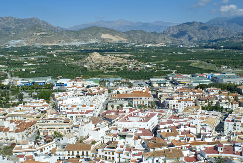 Panorámica de Salobreña y campos de cultivo-Granada